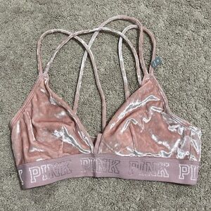 PINK Victoria's Secret Velvet Bralette in Blush - NWT - Medium